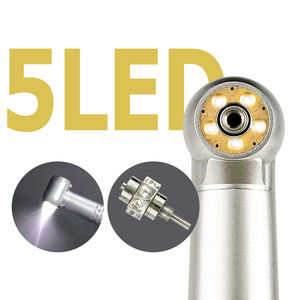 Turbina Dental de Alta Velocidad con 5 LED Sin Sombra, Unidad Dental de Acero Inoxidable Plateado para Uso Clínico - Product Image 1