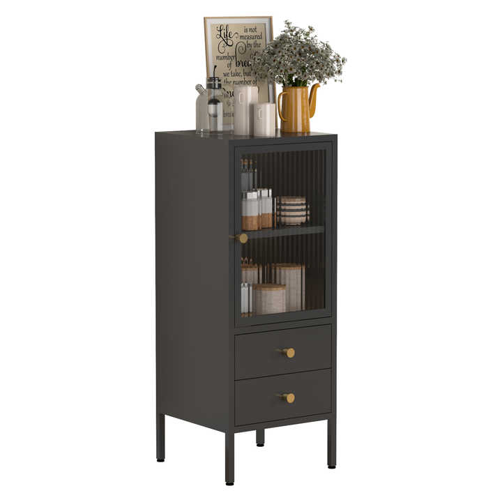 3/4 Drawer Kitchen Storage Metal Dining Room Standing Rack