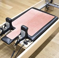 Tapis de yoga en daim et caoutchouc kaki, noir, marron, rose – Tapis de Pilates Reformer – Écologique, antidérapant, extra épais – Logo personnalisé