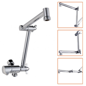 Braccio di prolunga per <span class=keywords><strong>soffione</strong></span> <span class=keywords><strong>doccia</strong></span> in ottone massiccio americano <span class=keywords><strong>altezza</strong></span> e angolo regolabile deviatore a 3 vie estendi il braccio <span class=keywords><strong>doccia</strong></span> pieghevole Freedomly - Product Image 3