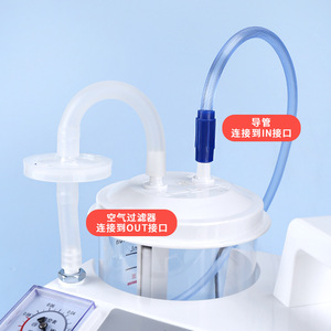 Unité d'aspiration des mucosités portable Guansen 3E-A, 1000 ml, électrique, pour usage domestique, faible bruit, sans entretien - Product Image 4