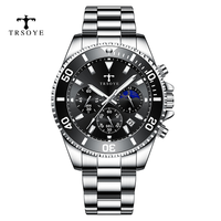 TESOYE 688 Relogio Masculino Original, montre-bracelet pour homme de qualité supérieure, chronographe automatique, montre à quartz en acier inoxydable