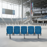 Siège de stade pliable en plastique moulé par injection PP, monté sur poutre, chaise VIP pliable pour stade, siège avec mécanisme de levage automatique ZS-QF01-L