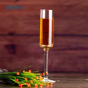 Kurşunsuz kristal japon tarzı yapay şampanya flüt cam