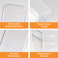 Ensemble de 25 organiseurs de tiroirs en plastique transparent multifonctionnels, écologiques et extensibles pour salle de bain, sacs et outils