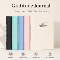 Carnet de Gratitude à Couverture Rigide en Lin, Cahier en Tissu pour Écriture Quotidienne, Vente en Gros avec Logo Personnalisé