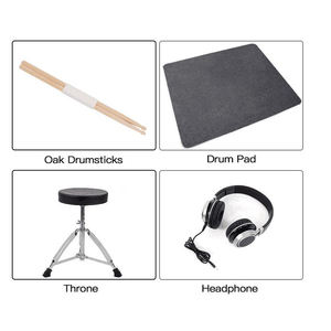 <strong>Electronic</strong> <strong>Drum</strong> <strong>Set</strong> Professional Standard 4 <strong>Drums</strong> + 3 Cymbals Percussion Instruments <strong>Drum</strong> Support to Expand Crash(EDS-220) - Product Image 6
