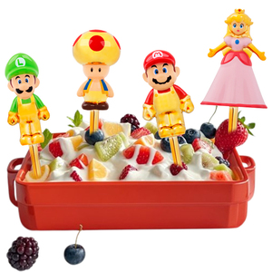 Palillos de dientes de princesa de dibujos animados dorados, nueva fiambrera de plástico creativa, tenedor de fruta Bento, palillo, comidas para niños de longitud personalizada - Product Image 4