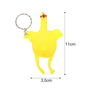 Oferta Especial: Divertido Llavero de Goma con Forma de Pollo Amarillo, Juguete Creativo Antiestrés de Aleación Metálica, Estilo de Dibujos Animados, Ideal para Cumpleaños y Navidad - Product Image 2