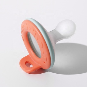 Chupetes de cabeza plana para niños pequeños, chupete barato personalizado de lujo, chupete ligero de silicona transparente para bebés - Product Image 5