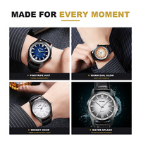 Montre à quartz SKMEI1986 populaire 2026 pour homme, bracelet en cuir véritable, affichage de la date, style décontracté et professionnel, montre-bracelet homme, personnalisation OEM