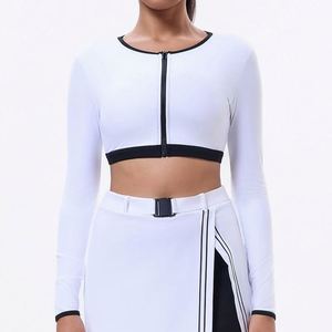 Nuevo Top Elegante de Manga Larga de Alta Elasticidad con Sujetador Incorporado, Personalizable, para Fitness, Sublimado, Transpirable y de Secado Rápido, para Tenis - Product Image 1