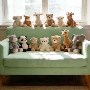 Высококачественные 8-дюймовые мягкие плюшевые игрушки в виде милых лесных животных с наполнителем из ПП-хлопка, индивидуальные плюшевые игрушки на день рождения, мягкие игрушки-животные для детей - Product Image 1