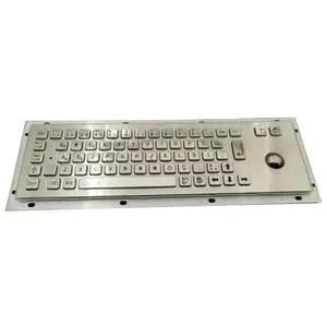 One USB cable turkish language layout metal keyboard with trackball