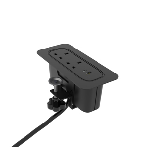 แถบพลังงานแบบติดตั้งบนโต๊ะที่ทันสมัยของ Omni พร้อมเต้ารับเฉพาะของสหราชอาณาจักร<span class=keywords><strong>2</strong></span>ช่องพร้อมปลั๊กไฟแบบตั้งโต๊ะป้องกันไฟกระชาก - Product Image 3