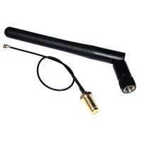Module de routeur sans fil 2.4G mini pliable double bande avec antenne en caoutchouc à visser 3DBI PDFLY-DA002 OEM avec bornes femelles 4.3/10