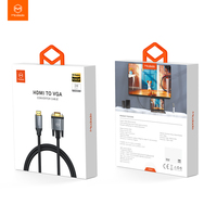 Adaptateur Mcdodo 777 1920*1080 Affichage HD Câble de transmission vidéo HDMI vers VGA 2M 6F Adaptateur HDMI VGA doré