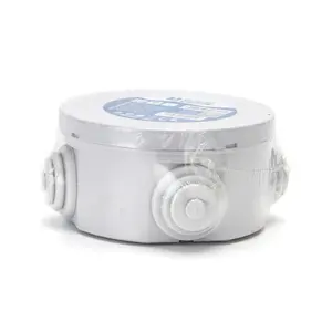 Boîtier de jonction rond IP44 étanche (80 x 40 mm) pour la protection des installations électriques en extérieur. - Product Image 2