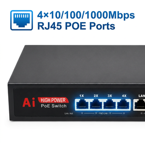 สวิตช์ PoE แบบ Full Gigabit 4+2 พอร์ต DC48V ความเร็ว 10/100/1000Mbps MDI/MDIX ระบบส่งข้อมูลและพลังงานที่เสถียรสำหรับเครือข่าย LAN ขนาดเล็ก - Product Image 4