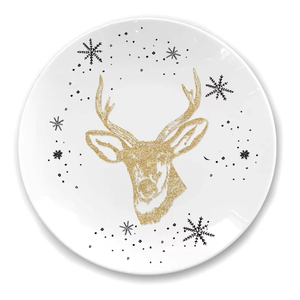 Vajilla de Porcelana Navideña al por Mayor, Precio al por Mayor, Elegante con Patrones Dorados, Juego de Vajilla de Cerámica - Product Image 4