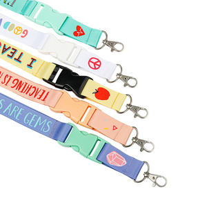 Promotional Custom Logo Pattern <strong>Teacher</strong> Id Accessories Keychain Sublimation Plain Material Neck Strap Custom Polyester <strong>Lanyards</strong> - Product Image 3