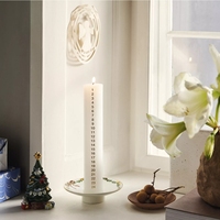 Bougeoir en céramique peint de luxe Encens Bougeoir de gratitude de Noël Brûleur d'encens en céramique