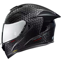 Casque intégral en fibre de carbone pour homme XS/S, homologué ECE, fermeture rapide, toutes saisons, pour moto et véhicule électrique