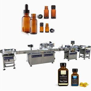 Machine de remplissage et de bouchage automatique électrique contrôlée par PLC pour huiles essentielles, fabriquée à Shanghai, pour bouteilles en verre de 10 ml et 30 ml, boissons, garantie 1 an - Product Image 1