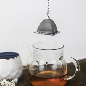 الأكثر مبيعًا طقم أواني شاي هرمية من الفولاذ المقاوم للصدأ ، أواني شاي سائب بسلسلة من الفضة بما في ذلك مكونات بلاستيكية من السيراميك - Product Image 5