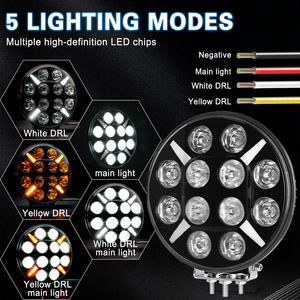 슈퍼 밝은 12V 24V 9 인치 트럭 조명 추가 Extraljus 9 "<span class=keywords><strong>Led</strong></span> Extraljus 120w 메드 Drl 9 인치 <span class=keywords><strong>Led</strong></span> 운전 등 트럭 자동차 - Product Image 3
