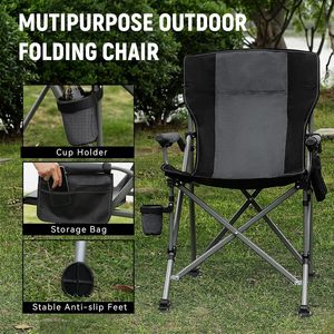 Chaise de camping pliable portable en gros avec porte-gobelet et sac de rangement – Mobilier d'extérieur pour le camping et la randonnée - Product Image 6