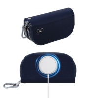 Étui à lunettes portable double couche antichoc et anti-rayures avec fonction de localisation, en PU, boîte à lunettes durable, chargeur sans fil