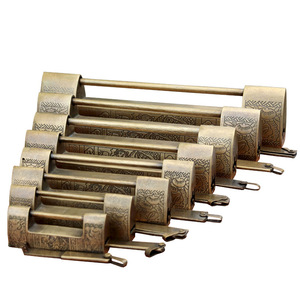 Serrure à cadenas horizontale en laiton antique Dingcheng, style rétro gravé, pour usage domestique - Product Image 2