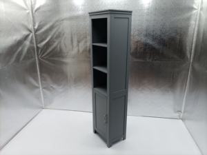 가구 욕실, 3 단 선반 및 도어 오거나이저가있는 나무 키가 큰 독립형 캐비닛-회색 - Product Image 2