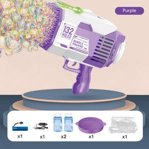 Lanzador de Burbujas Eléctrico Recargable con 132 Agujeros, Pistola de Burbujas Automática, Juguete con Batería Recargable, el Más Grande de <span class=keywords><strong>2023</strong></span> - Product Image 4