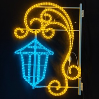 Guirlande lumineuse LED extérieure IP65, motif nœud ruban 2D, décoration murale commerciale pour l'extérieur, idéale pour les fêtes