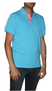 Camiseta de manga corta Polo para hombre Polo ajustado sólido Polo con dos botones Contraste Color Tapeta interior - Product Image 6