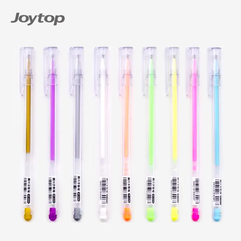 Joytopカスタムロゴマルチカラー0.5mm詰め替えプラスチックパステルジェル蛍光ペン