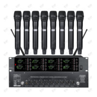 Microphone sans fil dynamique UHF 8 canaux DA-8028, piles AA, connecteur XLR, capteur infrarouge, design portable, garantie 1 an, noir