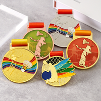 Médaille commémorative en métal pour tournoi de badminton, événement de team building d'entreprise, médaille pour compétition sportive scolaire, badge en émail