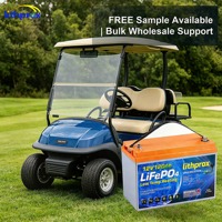 Batterie LiFePO4 12,8V 120Ah Grade A Marine 6000 Deep Cycle pour Chariot de Golf avec BMS Intelligent RS485, Terminal M8, CE RoHS IP67, OEM ODM