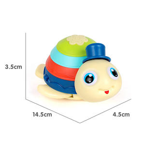 6 pièces/boîte Jouet tortue de dessin animé pour bébé avec lumière et musique, à inertie, pour nourrissons de 6 mois et plus - Product Image 5
