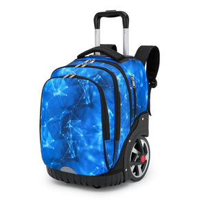 Trolley <b>Backpack</b> 18 In Geometric Pattern Waterproof Lightweight <b>Large</b> Capacity For Students School Education Unisex - Product Image 5