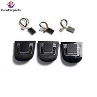 W464 à W465 Souris intérieure à commande centrale avec couvercle de base Noir carbone Grain de bois Console centrale Souris multimédia Pavé tactile