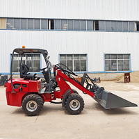 Kleiner Gartenlader 4WD Frontlader Nennlast 500kg Mini-Radlader mit Mehrfachanbaugeräten