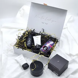 Botellas de perfume personalizadas con cierre magnético blanco elegante con caja de embalaje Caja de paquete de perfume de lujo