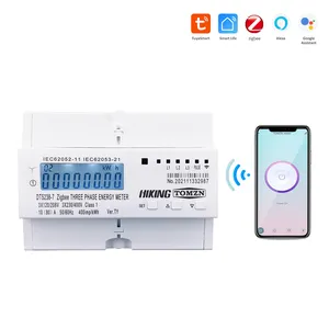 80A 3 שלב Zigbee Gateway Tuya מסילת Din WIFI חכם אנרגיה מטר טיימר צג קוט"ש מטר Wattmeter 3*120V 3*230V