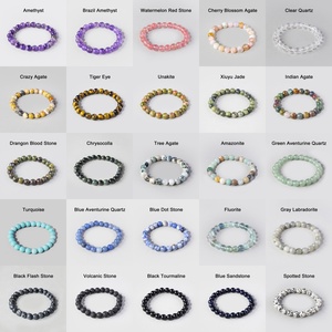 Bracelet extensible en perles de cristal de 8 mm, bracelet de guérison en pierres précieuses mélangées, perles rondes, vente en gros - Product Image 4
