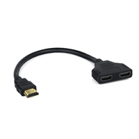 Adaptateur Répartiteur HDMI Senye 1080P 1 Entrée 2 Sorties avec Gaine PVC Mâle-Femelle pour Ordinateur et Haut-parleur