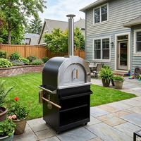 Four à pizza en bois pour jardin, idéal pour barbecue, avec briques réfractaires BTU, cuisine extérieure modulaire en acier inoxydable pour cour